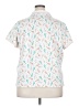 Lands' End Print White Short Sleeve Blouse Size 2X - photo 2