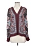 BCBGMAXAZRIA 100% Polyester Burgundy Long Sleeve Blouse Size XS - photo 1