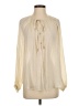 Zara 100% Polyester Ivory Long Sleeve Blouse Size S - photo 1