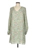 Lounge 100% Polyester Print Green Casual Dress Size M - photo 1