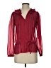 BCBGMAXAZRIA Burgundy Long Sleeve Blouse Size XS - photo 1