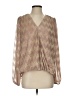 g.p.d. 100% Polyester Tan 3/4 Sleeve Blouse Size S - photo 1