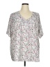 Unbranded Stars Silver White Short Sleeve Blouse Size XL - photo 1