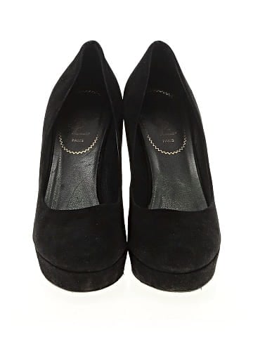Yves Saint Laurent Suede Platform Pumps (view 2)