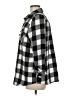 E. Luna 100% Polyester Checkered-gingham Gray 3/4 Sleeve Blouse Size M - photo 5