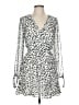 Great Jones 100% Polyester Animal Print Silver Casual Dress Size M - photo 1