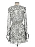 Great Jones 100% Polyester Animal Print Silver Casual Dress Size M - photo 2