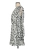 Great Jones 100% Polyester Animal Print Silver Casual Dress Size M - photo 5