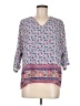 Pixley 100% Rayon Blue 3/4 Sleeve Blouse Size M - photo 1
