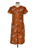 A New Day 100% Polyester Print Orange Casual Dress Size XS - photo 2