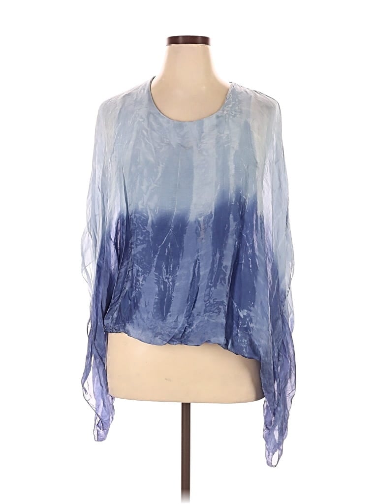 Pre-owned Scandal 3/4 Sleeve Blouse In Blue