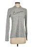 Nike 100% Polyester Gray Long Sleeve Top Size S - photo 1