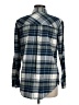 Gap 100% Cotton Plaid Blue Long Sleeve Button-Down Shirt Size M - photo 2