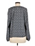 Ann Taylor LOFT 100% Polyester Blue Long Sleeve Blouse Size M - photo 2