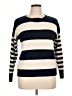 Zenana 100% Acrylic Stripes Blue Pullover Sweater Size XL - photo 1