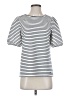 Anne Klein Stripes White Short Sleeve Top Size S - photo 1