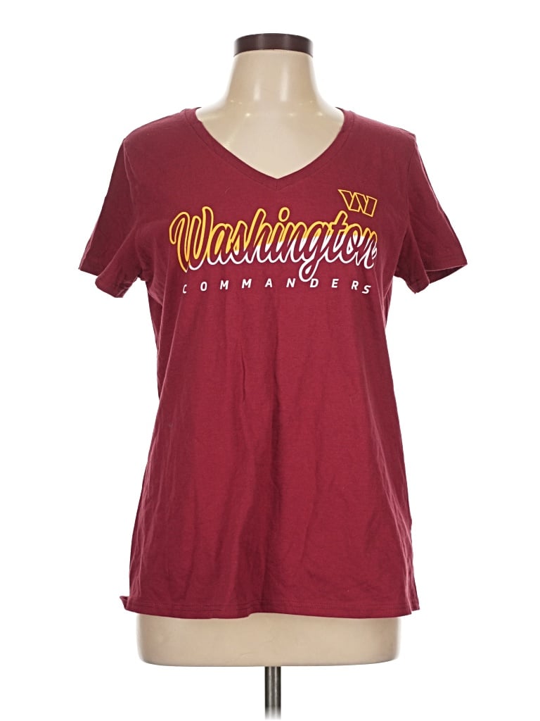 Pre-owned Nfl Short Sleeve T-shirt In Burgundy