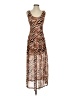 Louna Animal Print Brown Cocktail Dress Size S - photo 1