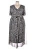 Catherines 100% Polyester Animal Print Gray Casual Dress Size 3X - photo 1