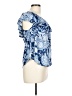 Free Kisses Blue Short Sleeve Blouse Size L - photo 4