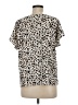 Shein 100% Polyester Animal Print Tan Short Sleeve Blouse Size 6 - photo 2