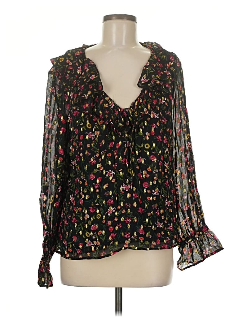 Jcrew 3/4 Sleeve Blouse In Black