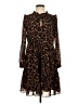 J.Crew 100% Polyester Animal Print Brown Casual Dress Size XS - photo 1