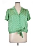 Eclair Green Short Sleeve Blouse Size XL - photo 1