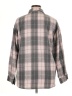 Unbranded 100% Polyester Plaid Gray Long Sleeve Blouse Size XL - photo 2