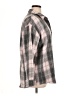Unbranded 100% Polyester Plaid Gray Long Sleeve Blouse Size XL - photo 4