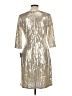 Alexa B Metallic Gold Cocktail Dress Size 12 - photo 2