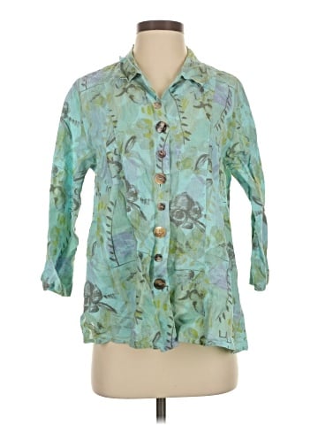C.M.C by Color Me Cotton 3/4 Sleeve Button-Down Shirt (view 1)