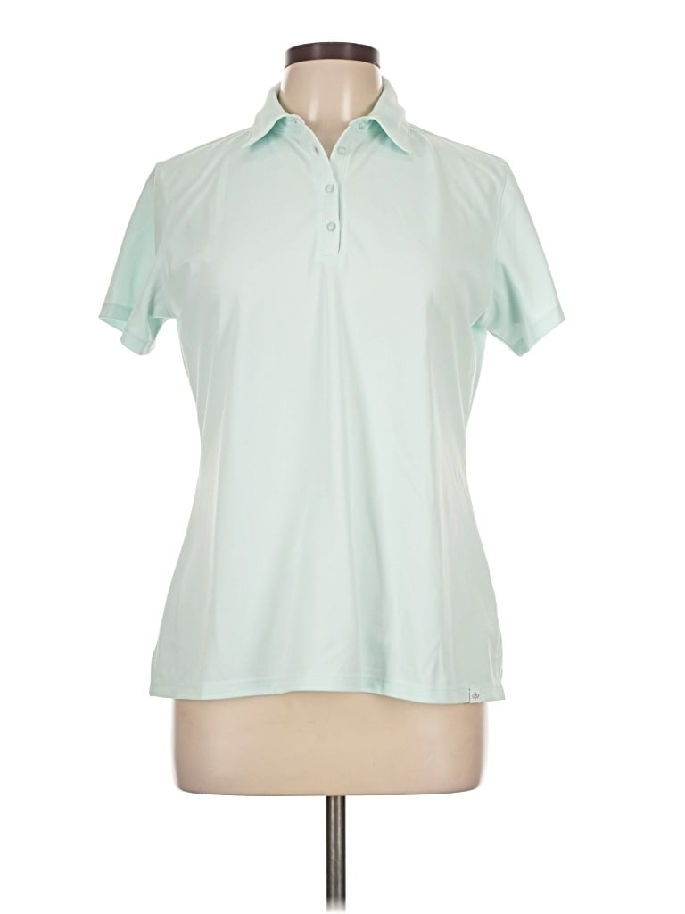 Pre-owned Lady Hagen Short Sleeve Blouse In Green