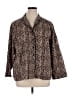 Delicates 100% Cotton Animal Print Brown Blazer Size XL - photo 1