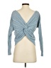 Jessica Simpson Chevron-herringbone Blue Pullover Sweater Size S - photo 2