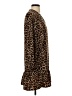 MICHAEL Michael Kors 100% Polyester Animal Print Brown Casual Dress Size XS - photo 4