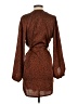 Bishop + Young 100% Polyester Animal Print Brown Casual Dress Size S - photo 2