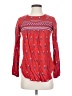 Global Desi 100% Viscose Red Long Sleeve Blouse Size XS - photo 1