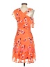 Express 100% Polyester Floral Orange Cocktail Dress Size 0 - photo 2