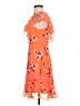 Express 100% Polyester Floral Orange Cocktail Dress Size 0 - photo 5