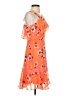Express 100% Polyester Floral Orange Cocktail Dress Size 0 - photo 4