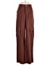 PrettyLittleThing 100% Polyester Brown Cargo Pants Size 4 - photo 1