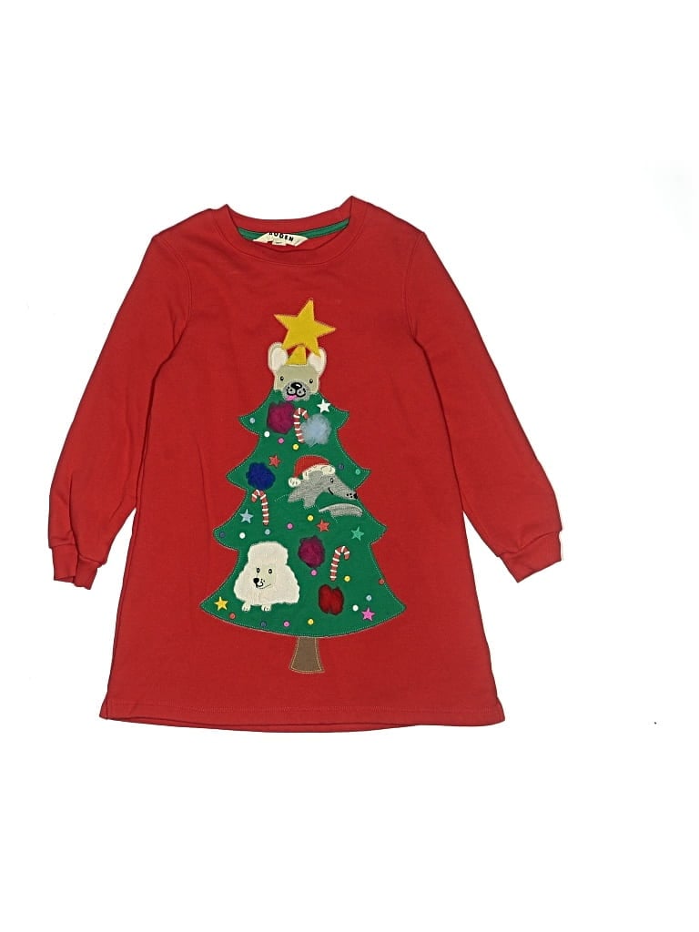 Pre-owned Mini Boden Kids' Dress In Red