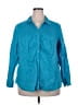 Fashion Bug Teal 3/4 Sleeve Button-Down Shirt Size 2X - photo 1
