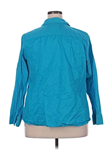 Fashion Bug 3/4 Sleeve Button-Down Shirt (view 2)