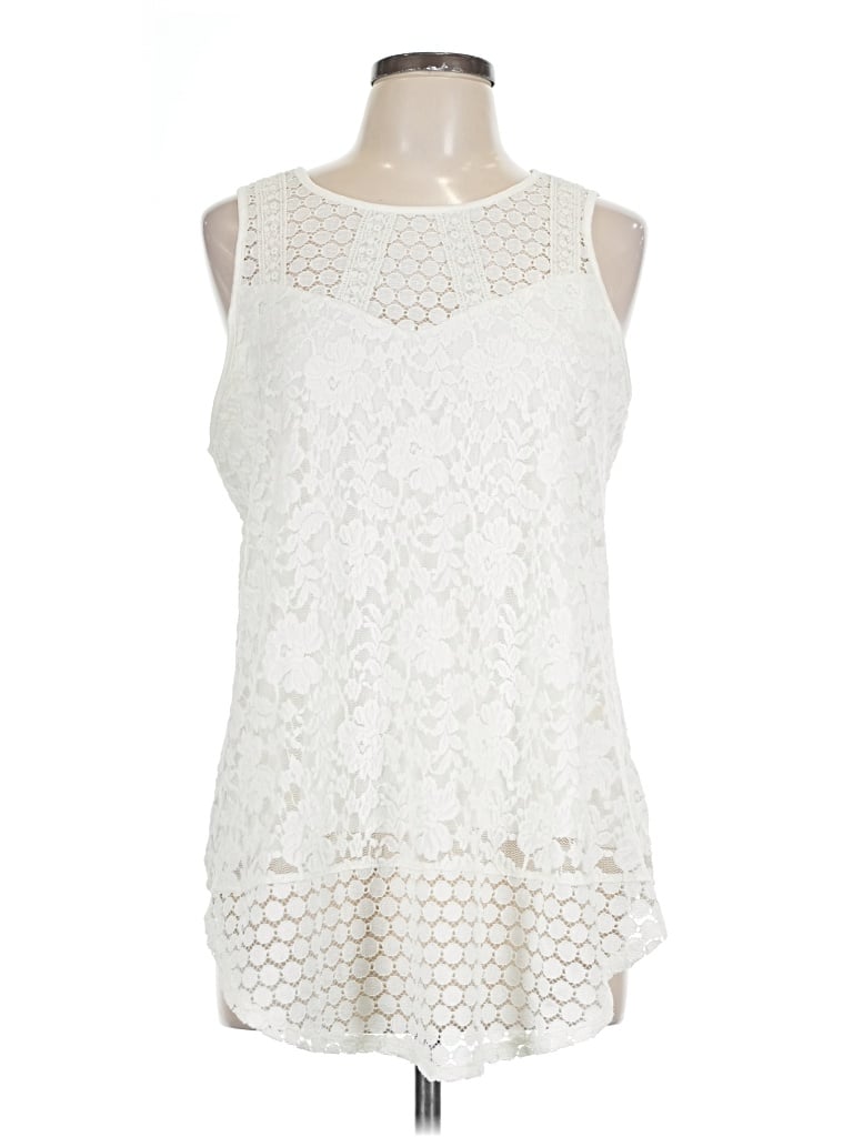 Pre-owned Cato Sleeveless Blouse In Ivory