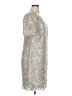 Kay Unger 100% Polyester Metallic Silver Cocktail Dress Size 14 - photo 4