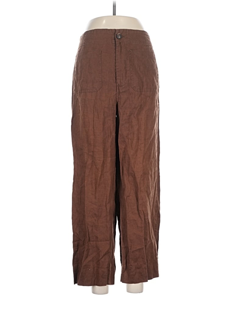 Pre-owned Assorted Brands Linen Pants In Brown