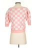 Entro Checkered-gingham Pink Pullover Sweater Size S - photo 2