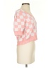 Entro Checkered-gingham Pink Pullover Sweater Size S - photo 4